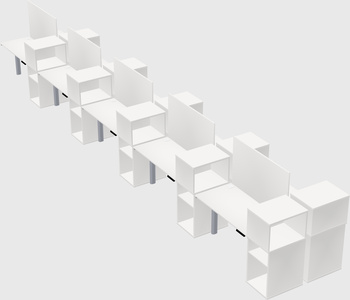 Shared electric desk + cabinet