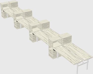 Shared electric desk + cabinet