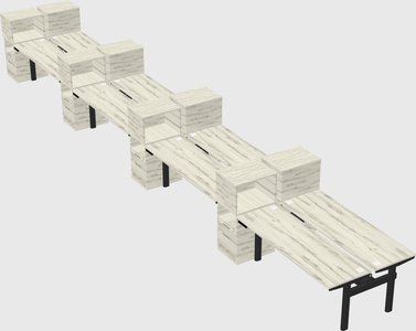 Shared electric desk + cabinet