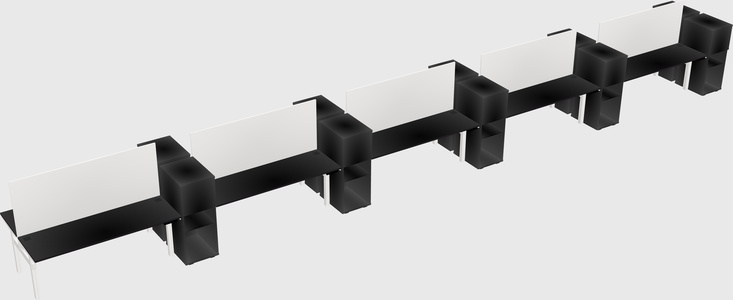 Shared electric desk + cabinet