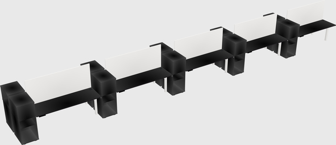 Shared electric desk + cabinet