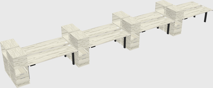 Shared electric desk + cabinet