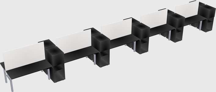 Shared electric desk + cabinet