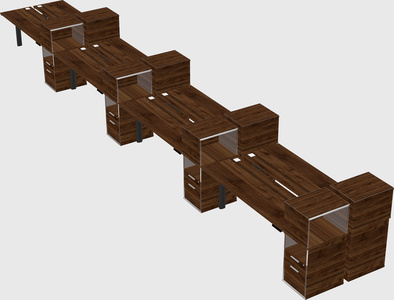 Shared electric desk + cabinet