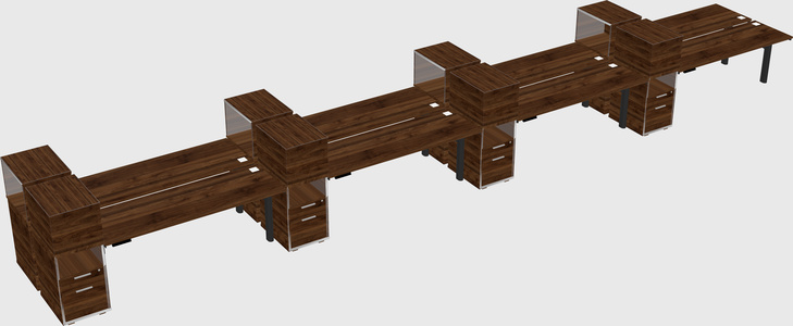 Shared electric desk + cabinet