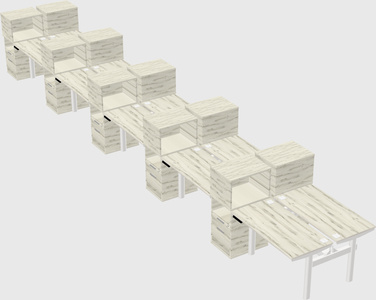 Shared electric desk + cabinet