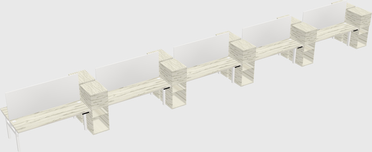 Shared electric desk + cabinet