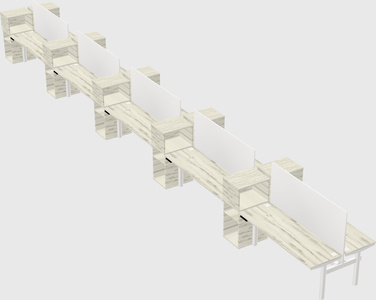 Shared electric desk + cabinet
