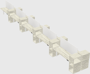 Shared electric desk + cabinet