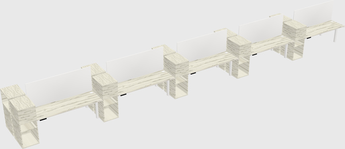 Shared electric desk + cabinet