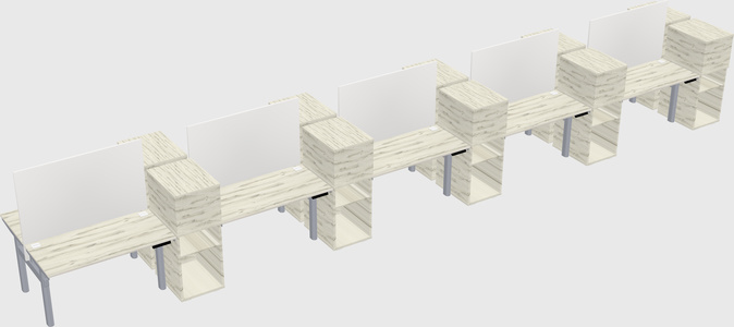 Shared electric desk + cabinet