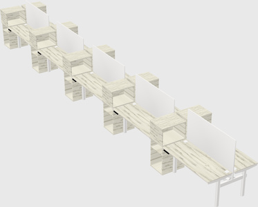 Shared electric desk + cabinet