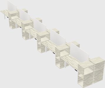 Shared electric desk + cabinet
