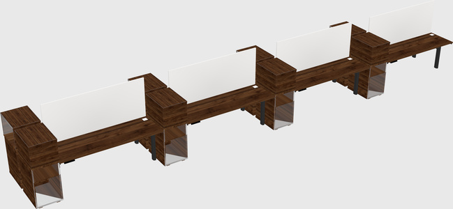 Shared electric desk + cabinet