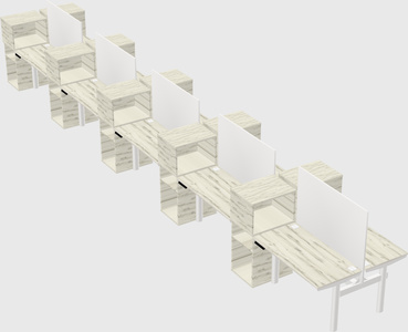 Shared electric desk + cabinet