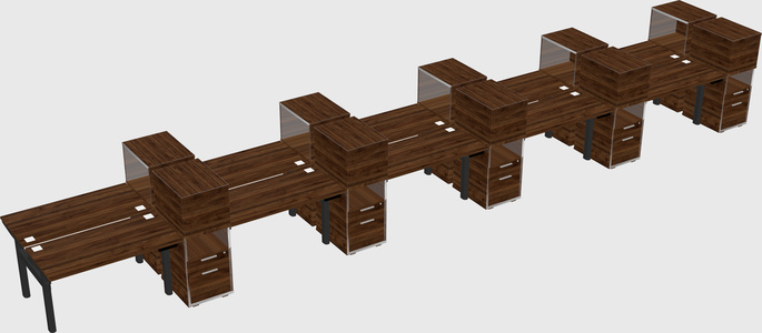Shared electric desk + cabinet