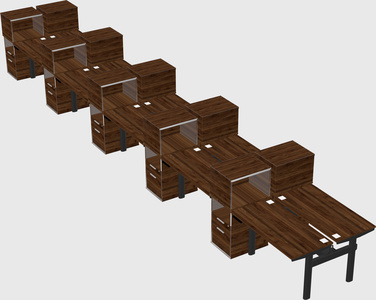 Shared electric desk + cabinet