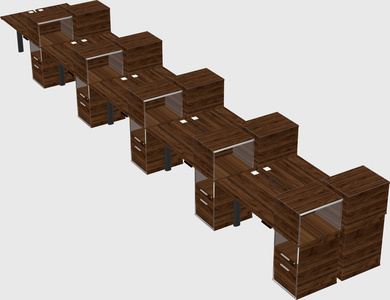Shared electric desk + cabinet