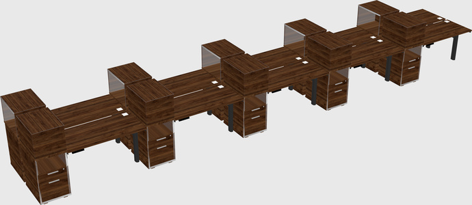 Shared electric desk + cabinet
