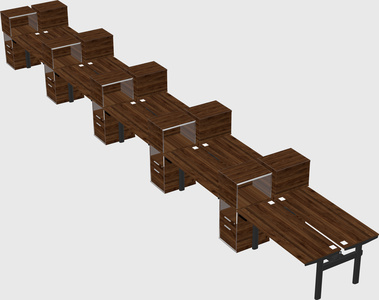 Shared electric desk + cabinet