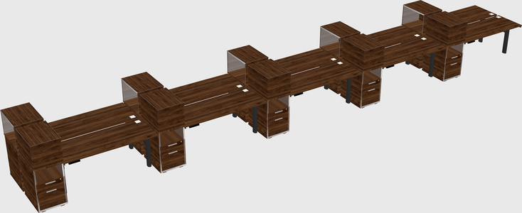 Shared electric desk + cabinet
