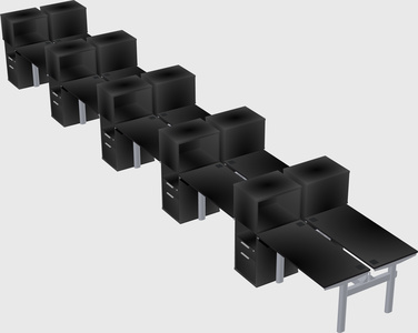 Shared electric desk + cabinet