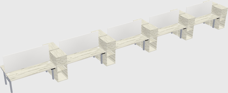 Shared electric desk + cabinet
