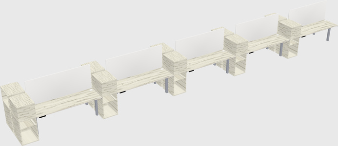 Shared electric desk + cabinet