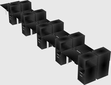 Shared electric desk + cabinet