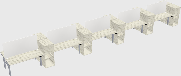 Shared electric desk + cabinet