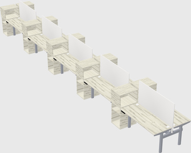 Shared electric desk + cabinet