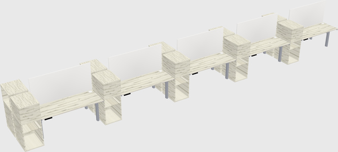 Shared electric desk + cabinet
