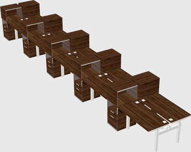Shared electric desk + cabinet
