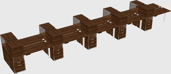Shared electric desk + cabinet