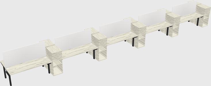 Shared electric desk + cabinet