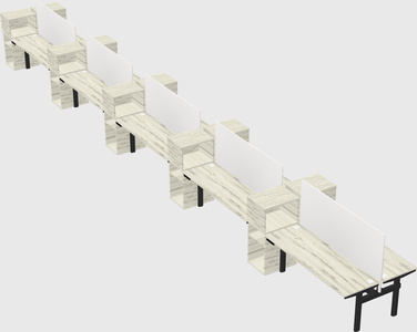 Shared electric desk + cabinet