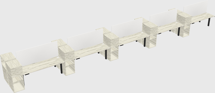 Shared electric desk + cabinet