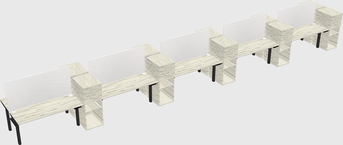 Shared electric desk + cabinet