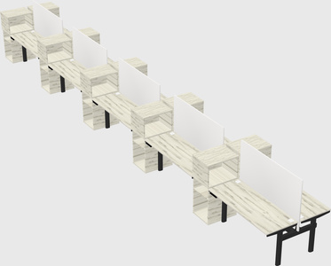 Shared electric desk + cabinet