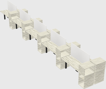Shared electric desk + cabinet