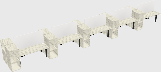 Shared electric desk + cabinet