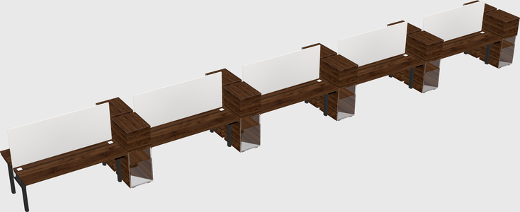 Shared electric desk + cabinet