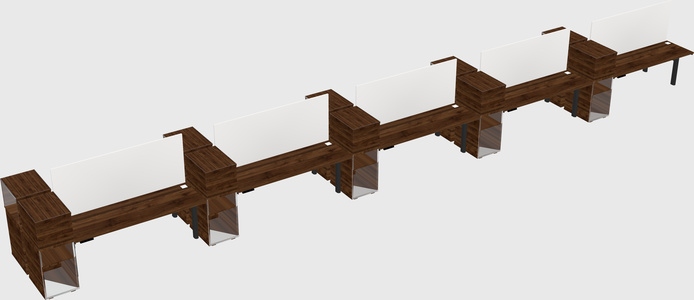 Shared electric desk + cabinet