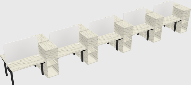 Shared electric desk + cabinet