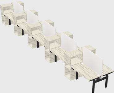 Shared electric desk + cabinet