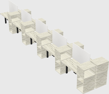 Shared electric desk + cabinet