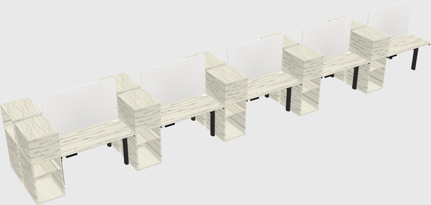 Shared electric desk + cabinet