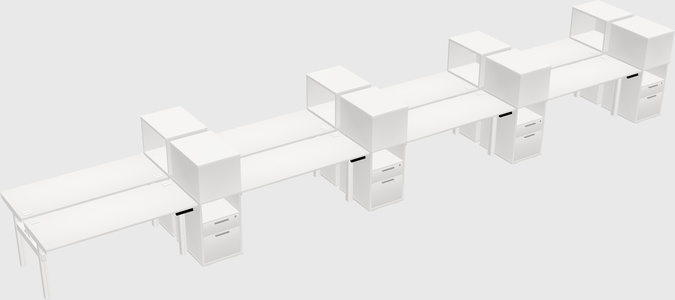 Shared electric desk + cabinet
