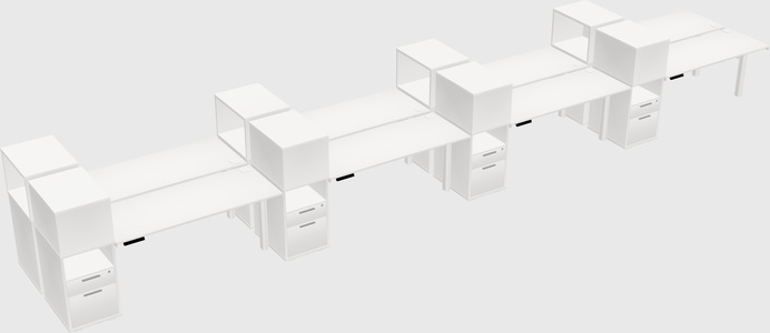 Shared electric desk + cabinet