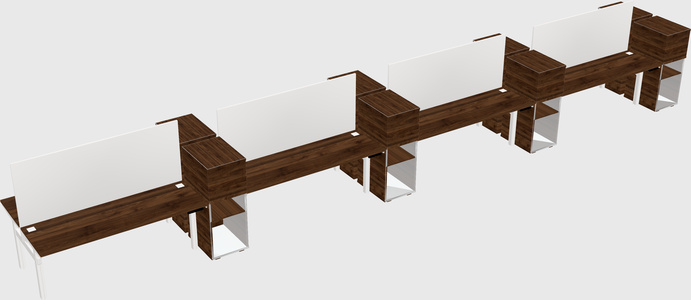 Shared electric desk + cabinet